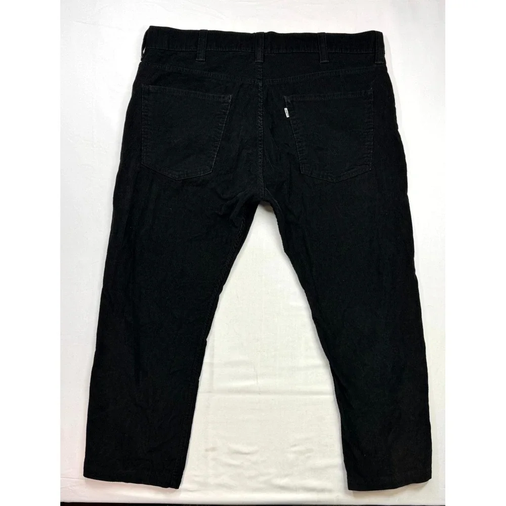 Levi's 511 Pants‎ Mens Size 38x30 Black Cotton Blend Skinny Corduroy Stretch
